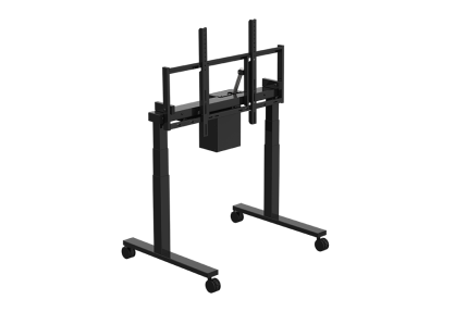 Carrinho móvel de suporte de TV com motor duplo